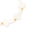 Shell Pearl Beaded Bracelets for Women BJEW-JB12427-3