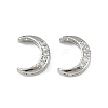 Brass Clear Cubic Zirconia Beads KK-D375-35P-1
