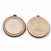 Wooden Pendant Cabochon Settings WOOD-S044-16A-1
