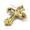 Cross Alloy Rhinestone Brooches JEWB-Q006-02A-4