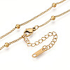 Ion Plating(IP) 304 Stainless Steel Satellite Chain Necklace for Men Women NJEW-E076-01G-2