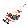 Christmas Santa Claus Handmade Polymer Clay Pendant Decorations HJEW-P017-01D-2