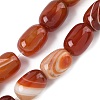 Natural Banded Agate/Striped Agate(Dyed & Heated) Beads Strands G-H324-01G-1