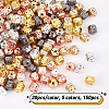 150Pcs 5 Colors Electroplated Natural Lava Rock Beads Strands G-OC0001-95-4
