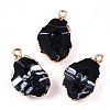 Druzy Geode Resin Pendants RESI-S383-066A-1