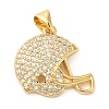 Brass Micro Pave Cubic Zirconia Pendants KK-D027-10G-1