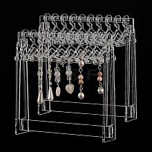 Transparent Acrylic Earring Display Stands EDIS-WH0029-12