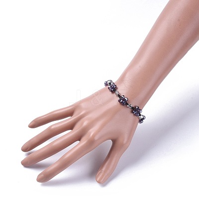 Handmade Glass Beads Bracelets BJEW-JB04673-02-1