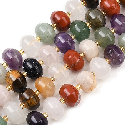 Mixed Gemstone Beads Strands G-P573-B01-01-1