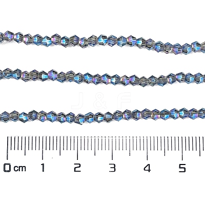 Transparent Electroplate Glass Beads Strands EGLA-A039-T2mm-UA07-1