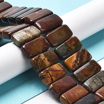 Natural Polychrome Jasper/Picasso Stone/Picasso Jasper Beads Strands G-L585-D01-01-1