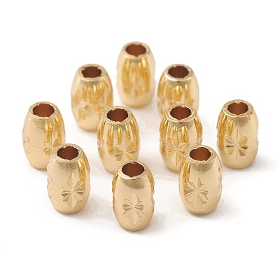 Rack Plating Brass Beads KK-G452-39G-1