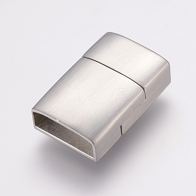 Tarnish Resistant 304 Stainless Steel Magnetic Clasps with Glue-in Ends X-STAS-K145-13P-1