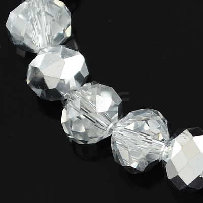 Electroplate Glass Bead Strands X-GR12MMY-07S-1