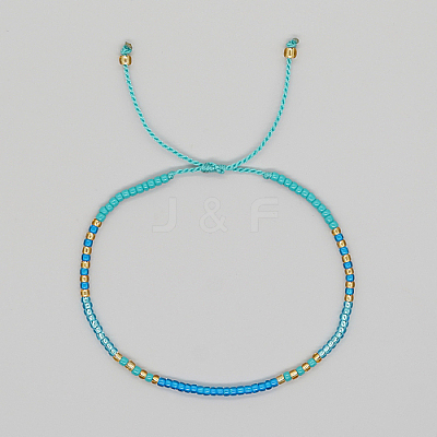 Glass Seed Braided Beaded Bracelets XC9959-14-1