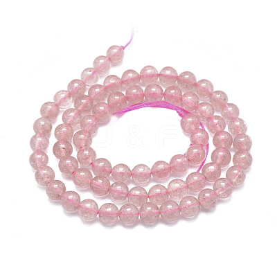 Natura Strawberry Quartz Beads Strands G-D0001-10-6mm-1