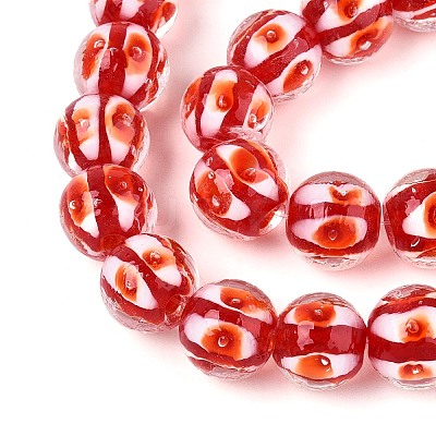 Handmade Lampwork Beads Strands LAMP-N028-20F-1