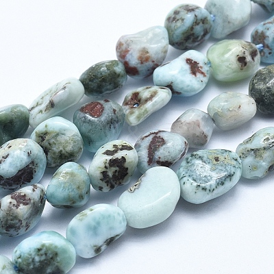 Natural Larimar Bead Strands G-E483-47-1