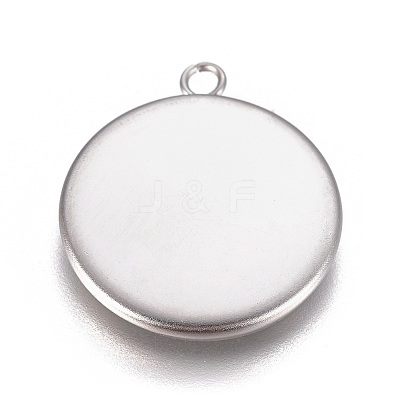 Non-Tarnish 304 Stainless Steel Pendant Cabochon Settings X-STAS-G127-13-16mm-P-1