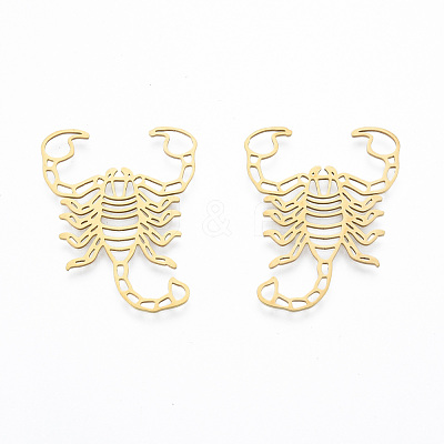 201 Stainless Steel Filigree Joiners STAS-N090-LA924-2-1