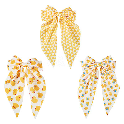 3Pcs 3 Colors Cloth Hair Barrettes for Women Girl OHAR-TA0001-15-1