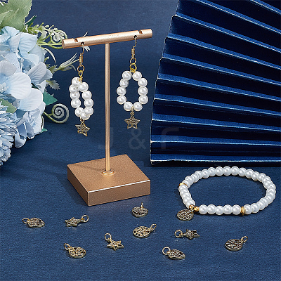 30Pcs 3 Style Rack Plating Brass Charms KK-HY0001-84-1