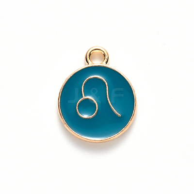 Alloy Enamel Pendants ENAM-S124-01B-05G-1