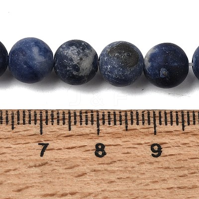 Natural Sodalite Beads Strands X-G-Q462-8mm-07-1