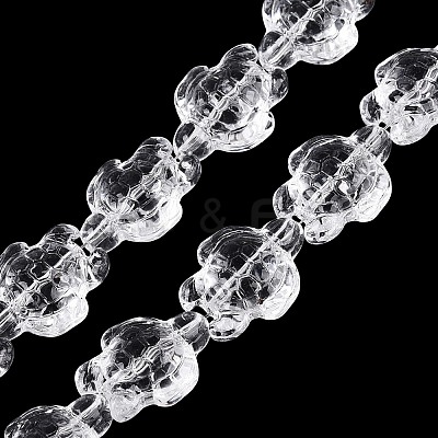 Transparent Glass Beads Strands DGLA-N021-02A-11-1