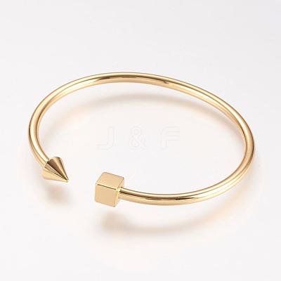 Brass Cuff Bangle BJEW-P168-B30-1