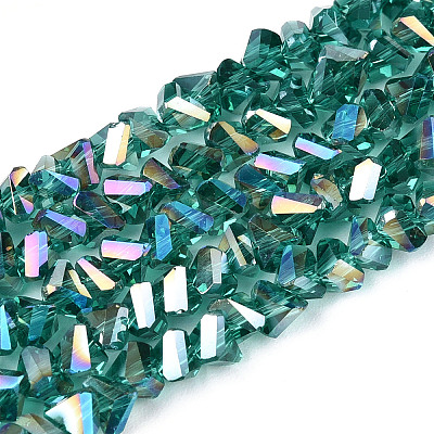 Electroplate Transparent Glass Beads Strands LS-GLAA-N021-4mm-05-1