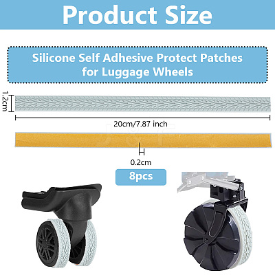 8Pcs Silicone Self Adhesive Protect Patches FIND-WH0148-096A-1