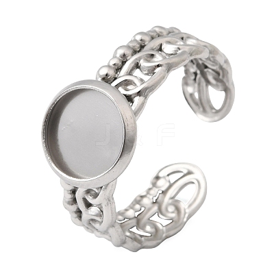 Curb Chains Shapes 304 Stainless Steel Ring Components STAS-P454-04A-P-1