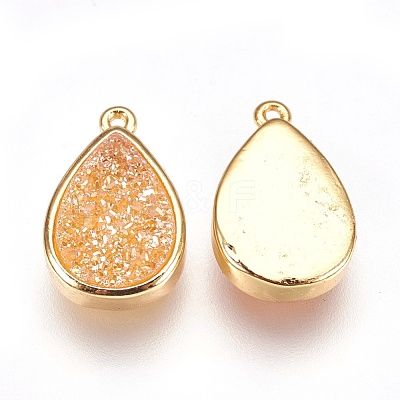 Resin Imitation Druzy Crystal Pendants KK-O101-A-1