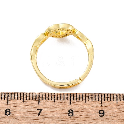 Adjustable Brass Micro Pave Clear Cubic Zirconia Rings for Women RJEW-U043-05G-1