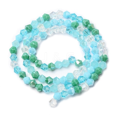 Electroplate Glass Beads Strands X1-EGLA-D018-02F-1