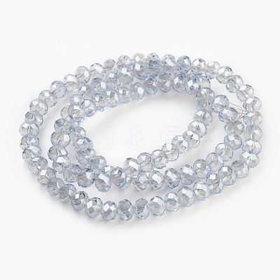 Electroplate Glass Beads Strands GLAA-K027-PL-A02-1