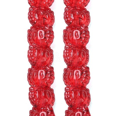 Electroplate Baking Paint Transparent Glass Beads Strands GL-CBA17FF-02D-1