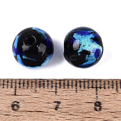 Handmade Silver Foil Glass Lampwork Beads LA-N049-01A-01-1