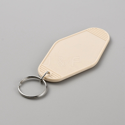 Plastic Blank Motel Keychain KEYC-WH0034-29I-1
