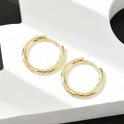 Brass Huggie Hoop Earrings X-KK-D160-55G-1