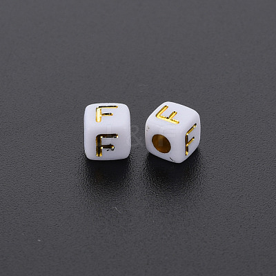 Opaque White Acrylic Beads MACR-Q242-010F-1
