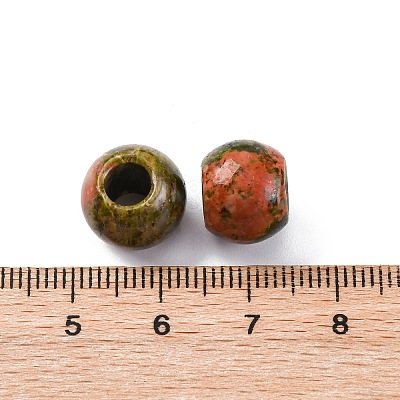 Natural Unakite European Beads LS-G-B130-01-1