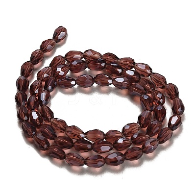 Electroplate Glass Beads Strands EGLA-R008-6x4mm-5-1