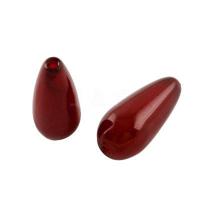 ABS Plastic Imitation Pearl Teardrop Beads X-MACR-S266-M-1