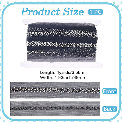 4Yards Polyester Lace Ribbon SRIB-GF0001-73B-01-1