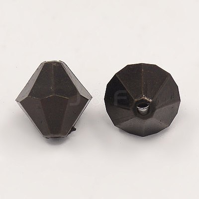 Faceted Bicone Transparent Acrylic Beads DBB8mm10-1