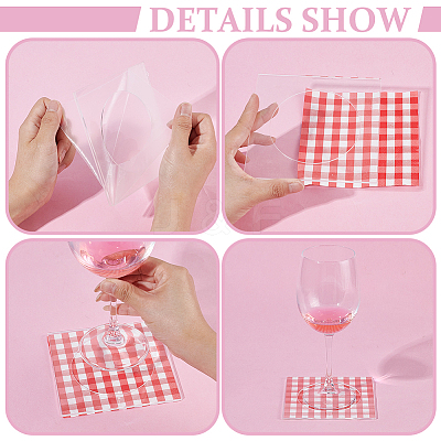 16Pcs Acrylic Cocktail Coaster AJEW-GO0004-42-1