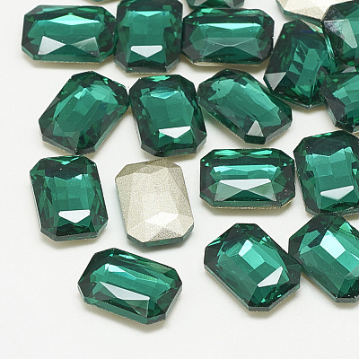 Pointed Back Glass Rhinestone Cabochons RGLA-T079-6x8mm-15-1