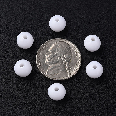Opaque Acrylic Beads X-MACR-S370-C8mm-01-1